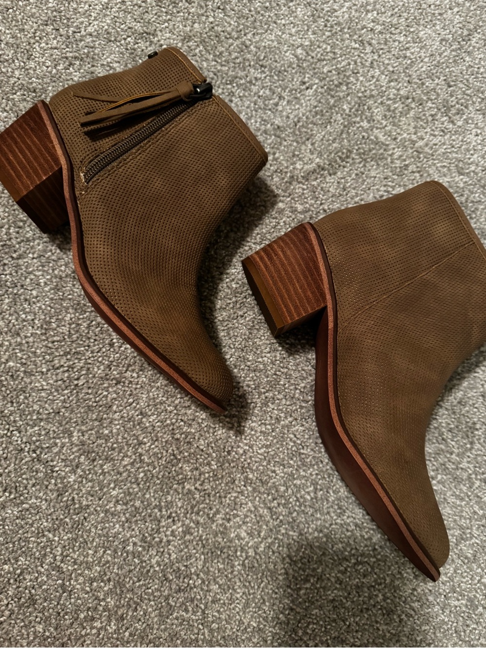 Kids Treasure & Bond Olive Brown Suede Ankle Booties